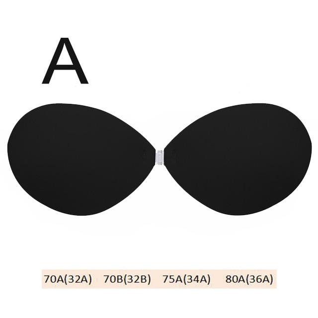 Sexy Women's Bra Invisible Push Up Bra Self-Adhesive Silicone Seamless Front Closure Sticky Backless