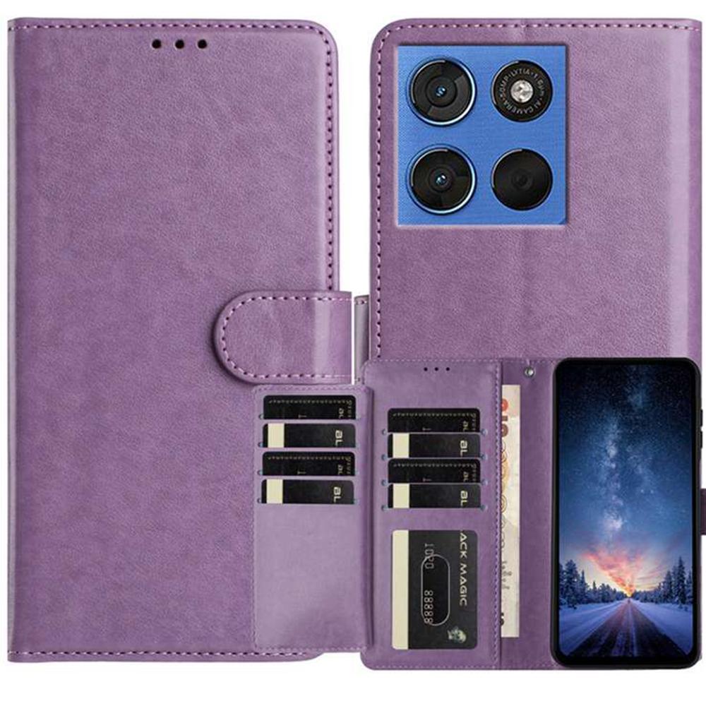 For Motorola Edge 70 5G Wallet Phone Case Stand PU Leather Folio Flip Cover with 8 Card Slot