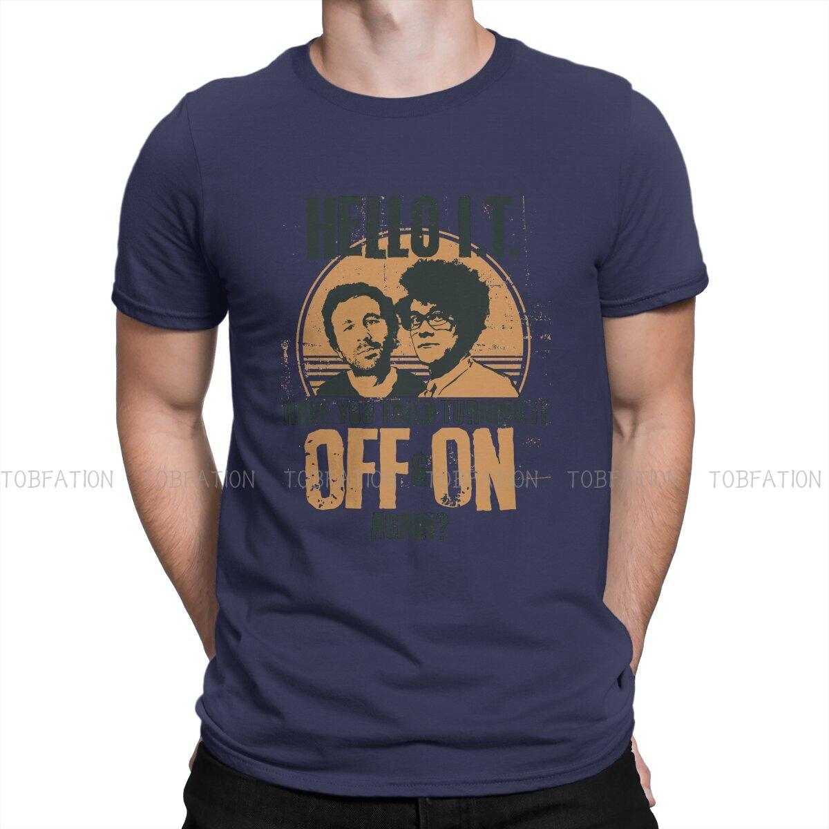 

ZX The It Crowd Have You Tried Turning It Off On Again Tshirt Graphic Men Tops Vintage Summer Streetwear Cotton Harajuku T Shirt 4XL