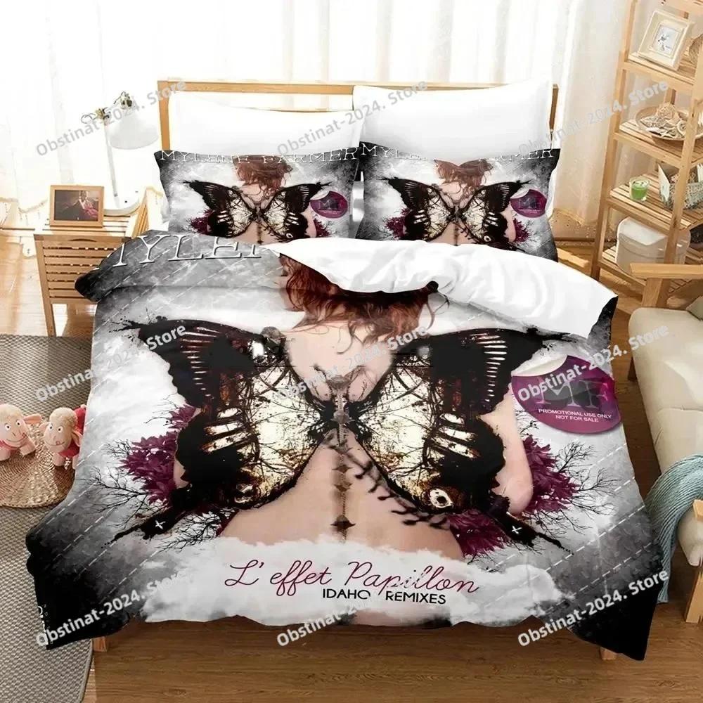 Single Mylene Farmer Bedding Set Duvet Cover Full Queen King Size Pillowcase Bed Printed Bed Set Aldult Kid Bedroom Single Twin
