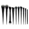KVD Big Face Full Makeup Brush Set: 3D Concealer, Foundation, Double-Ended Eyeshadow, Loose Powder, Blending, and Setting Brushes.