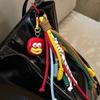 Sausage Mouth Bag Charm Nylon Handmade Braided Rope Keychain Keyring For Women Bag Pendant Handbag Hanging Decor Key Holder