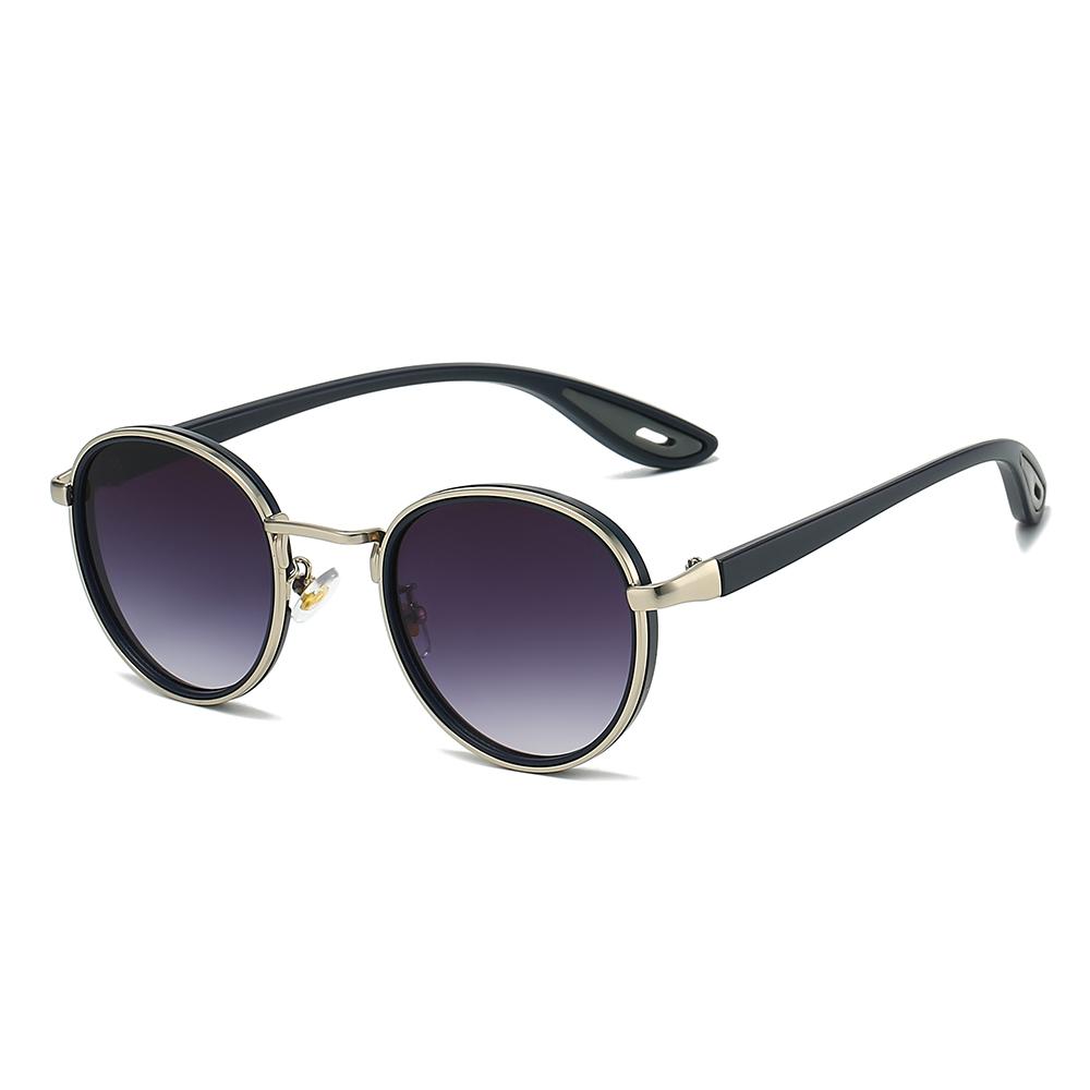 Vintage Round Sunglasses Men  New In Punk Fashion Shades Women Trendy Luxury Brand Design Casual Anti-UV Sun Glasses