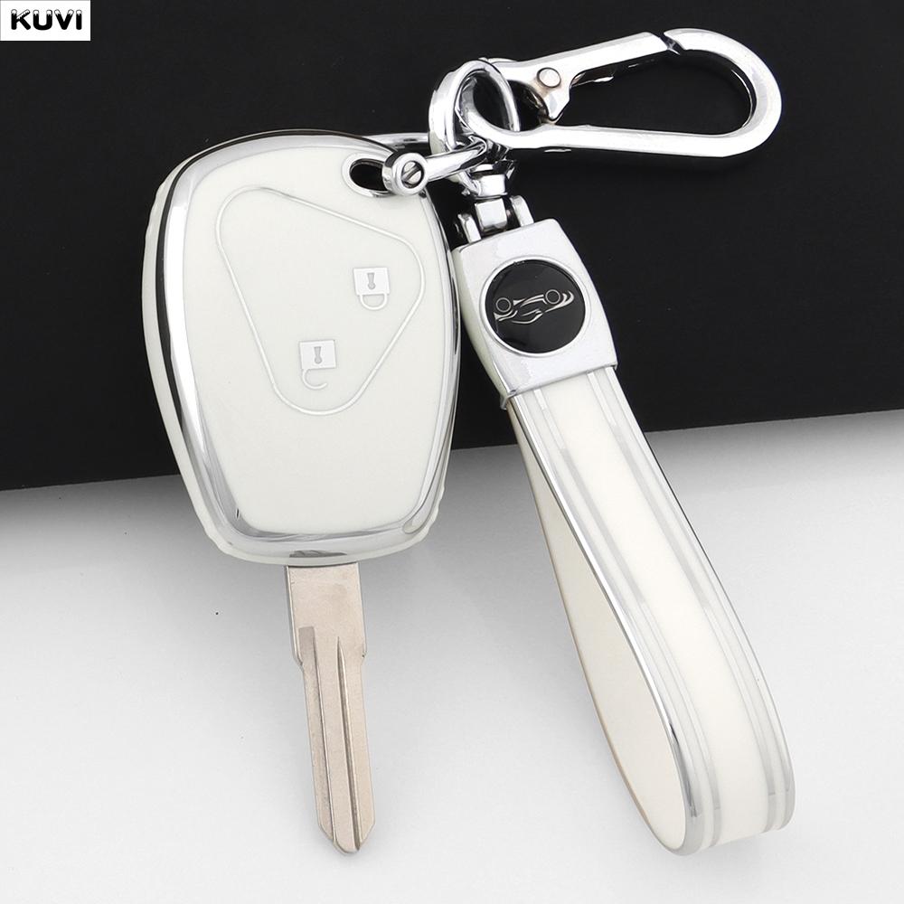 Fit For Renault Trafic Clio Duster Logan Dacia Sandero Fit For Nissan Terrano Almera Fashion Tpu Auto Key Fob Cover Case Protector Key Ring