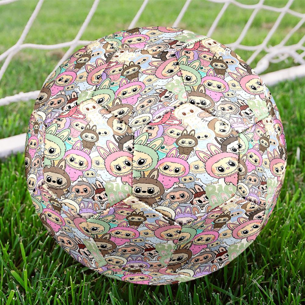 Labubu Print Size 5 Soccer Ball, Standard Match Football for Sports Game and Team Practice, Ideal Gift for Soccer Fans