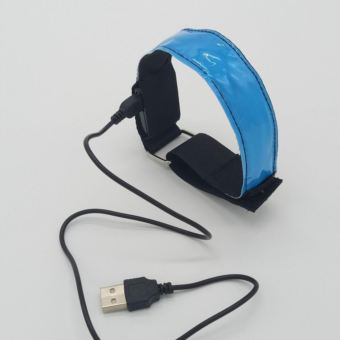 

USB-зарядка, светящиеся игрушки, браслет, креативный браслет, светящиеся спортивные на открытом воздухе, детские светящиеся игрушки синий