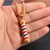 Gifts Creative Rotating Light Barbers Barber Shop Fashion Jewelry Chain Pendant Necklace