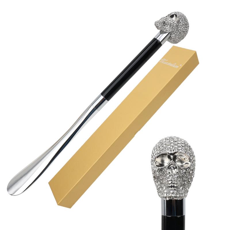 Maximilian Luxury Shoehorn with Metal and Wood Handle for Home or Hotel Use