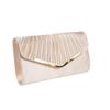 Satin Pleated Evening Clutch Crossbody Bag for Ladies
