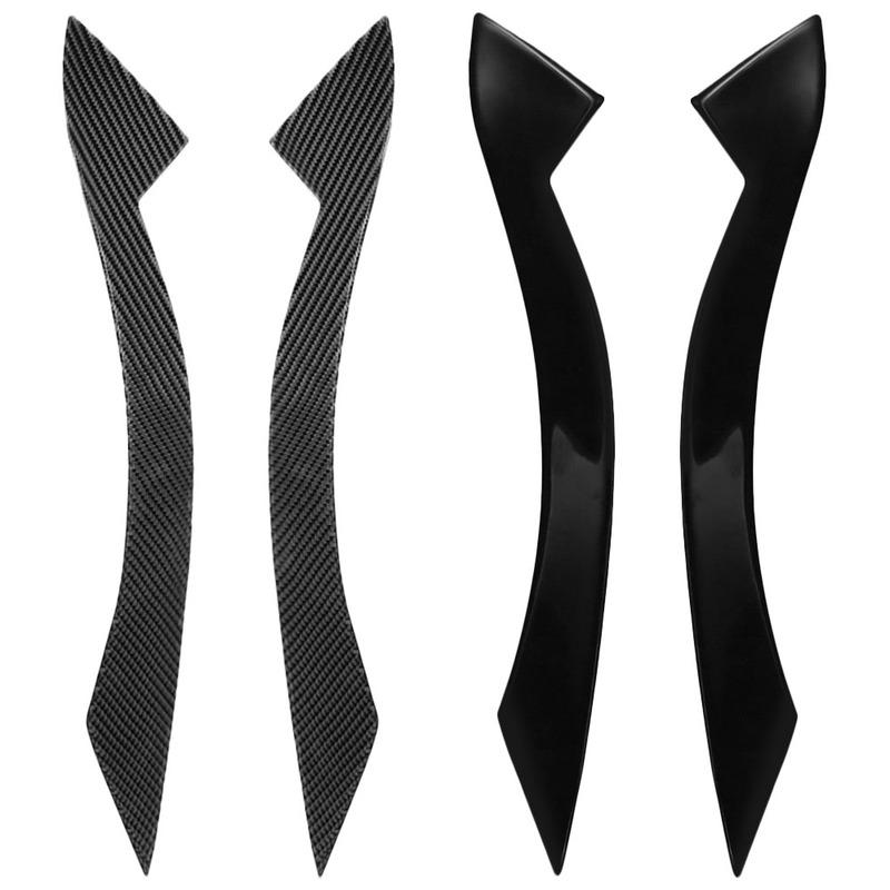 2 Stück Scheinwerfer-Augenbrauen-Lidabdeckung Zierleiste ABS Schwarz/Kohlefaser für BMW Z4 E89 2009 2010 2011 2012 2013 2014 2015