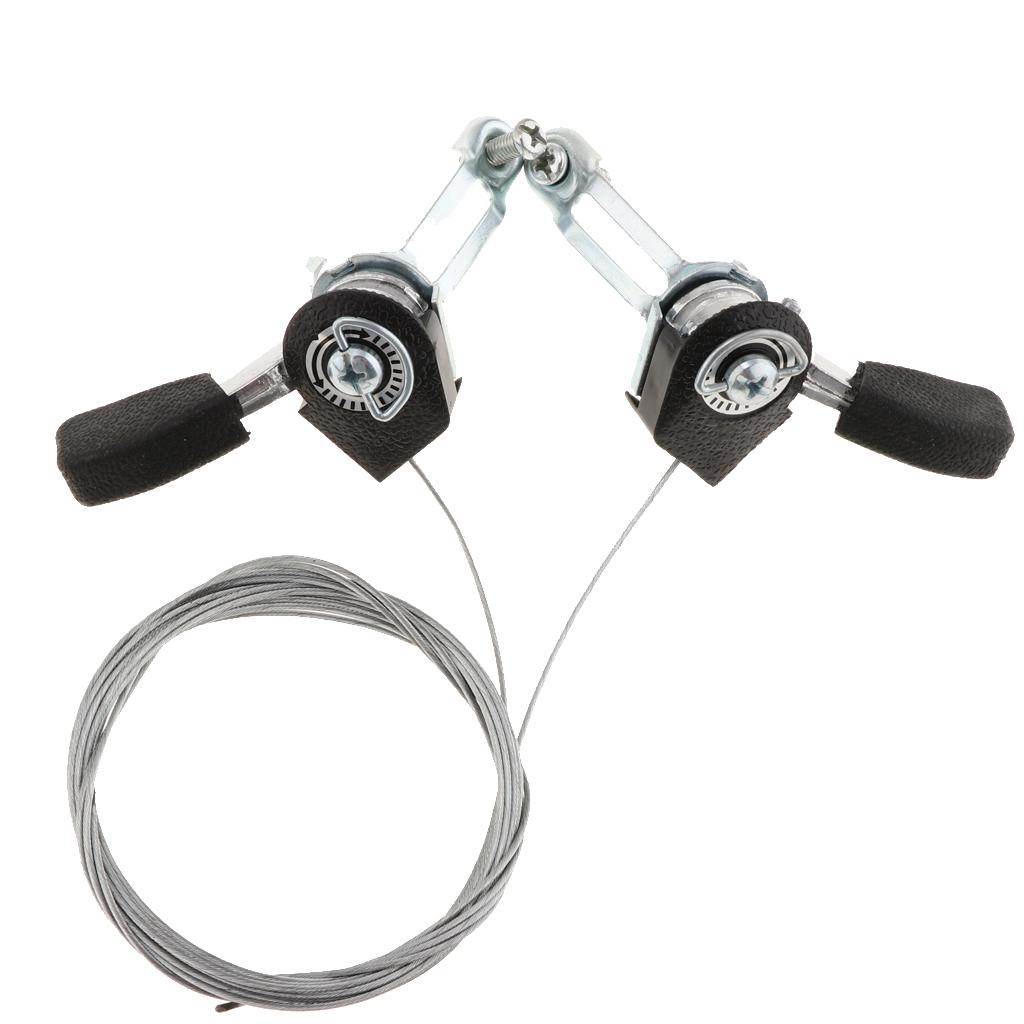 1 Paar 3x6/7 Versnellingen MTB Fiets Duim Versnellingspook Bovenmontage Shifters met Binnenkabel voor Stuur met 22,2 mm Diameter