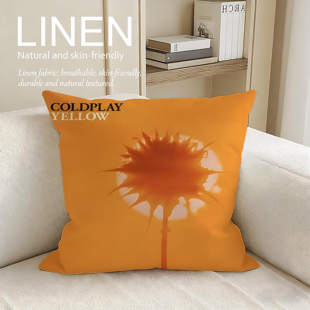 Music Coldplay Cushion Cover Pillowcase Set Pcs X X Breathable Washable Sofa Cushion Cover