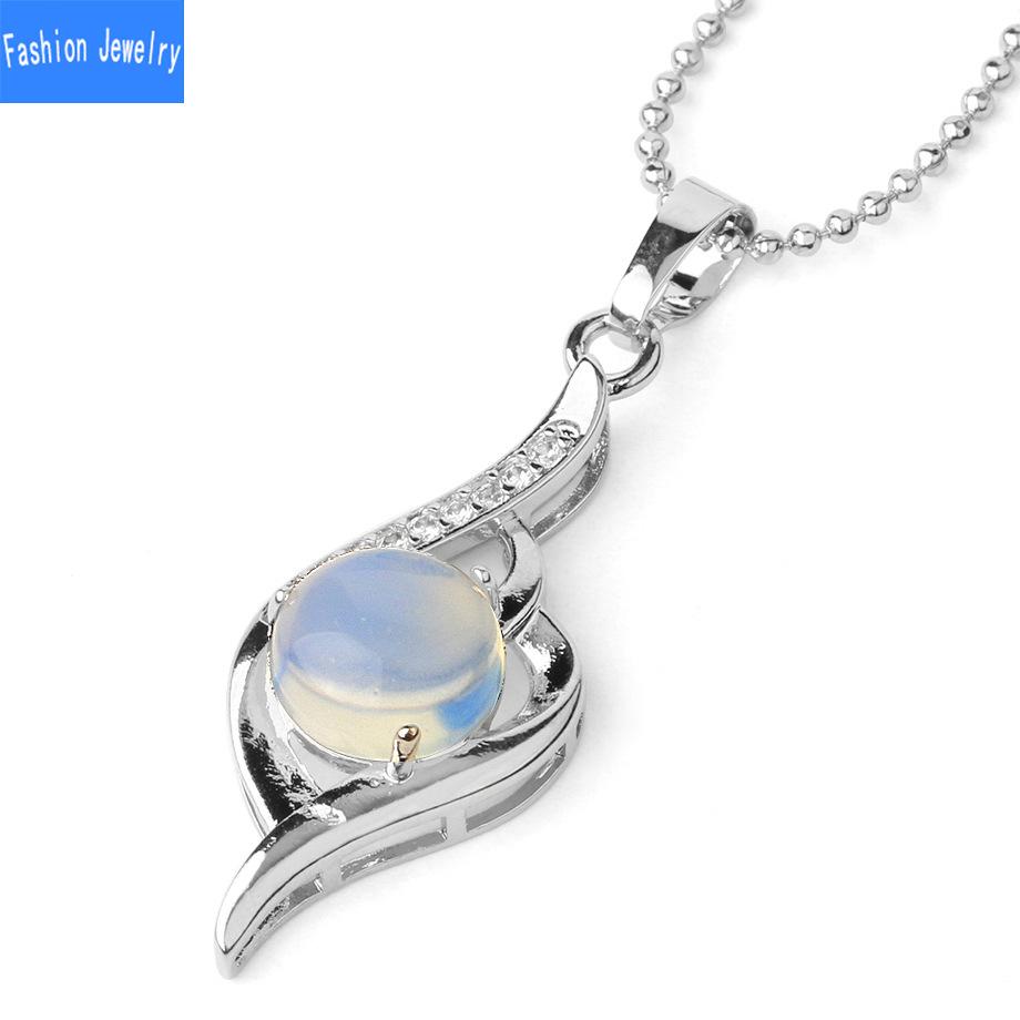 Collar con colgante de clavícula versátil de circonita de piedra de cristal natural