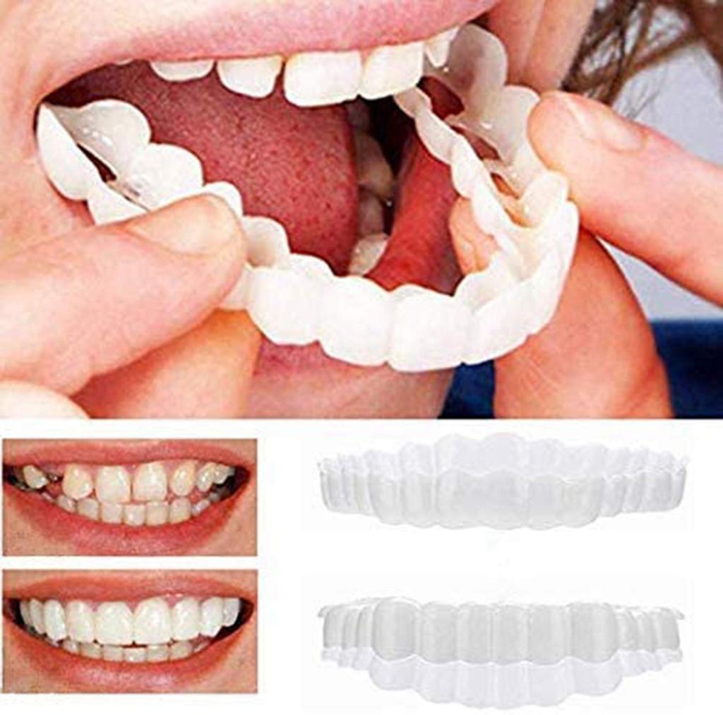 6 Sets of Cosmetic Teeth Covering the Upper Row of Sets of White Cosmetic Upper and Lower Veneers Dentures, Teeth, Teeth,