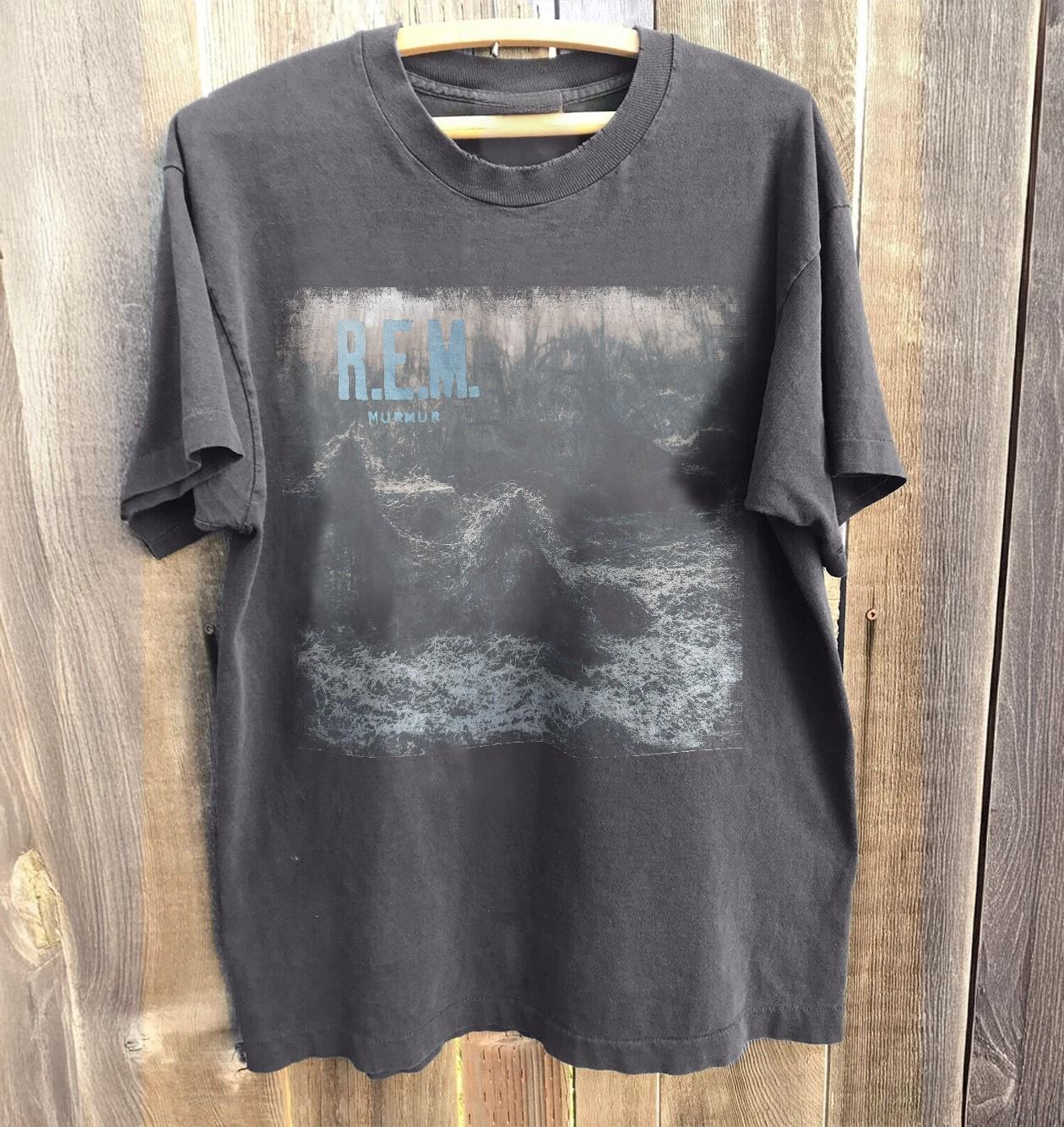 HOT! REM R.E.M Murmur Charcoal Heavy Cotton T-Shirt XXXL