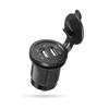3.1A Dual USB Port Car Charger Socket Plug Mobile Phone Smart Charging Adapter Waterproof for Car Boat Motorcycle