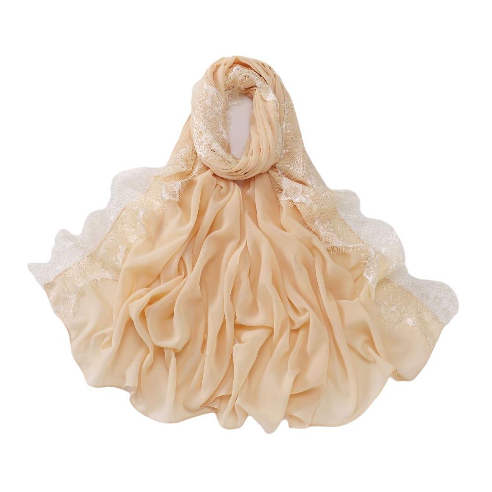 Solid Color Muslim Chiffon Jersey Hijab Soft Scarf Shawls Versatile Women Headscarf  Muslim