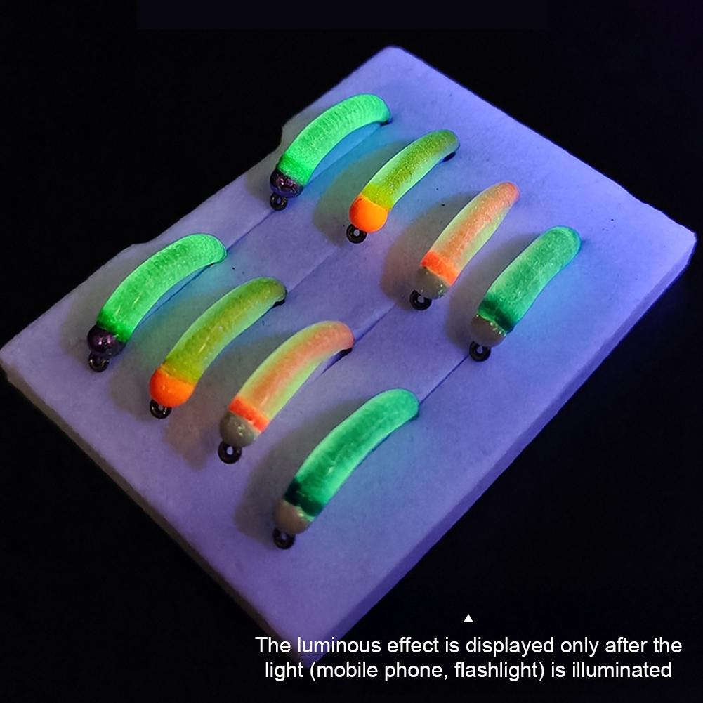1PC Luminous Nymphs Fly Hook Lure Bent Back Hook Fishing Accessories