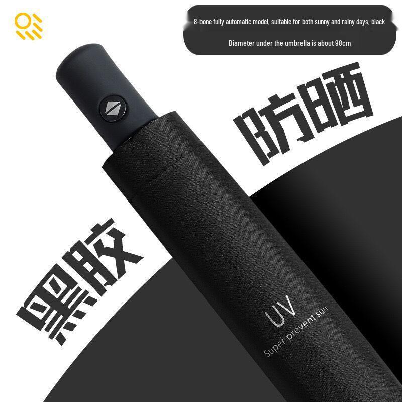 Portable Fully Automatic Double Folding Umbrella for Men & Women - Sun and Rain Protection, Reinforced Design