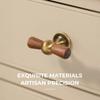 Walnut Drawer Pulls Brass Round Knobs Decorative Cupboard Handles  Furniture Hardware