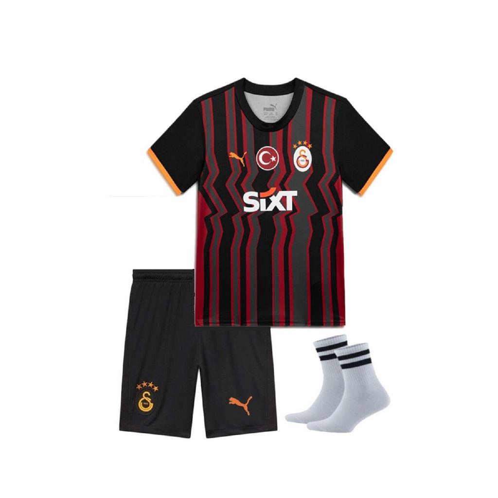 Galatasaraay_icarrdii 24/25 New Season Black Kids Football Jersey 3 Pieces