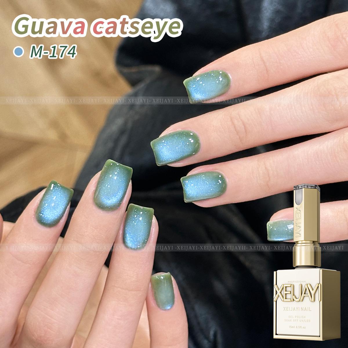 

2025 Ледяной Прозрачный Розовый Гуава Хрустальный Гель-лак для Ногтей Кошачий Глаз