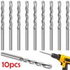 10 Stück Gipskarton-Fräserbits 3/16 Gipskarton-Bohrer Schneidbits M2 Schnellstahl Spiral-Abwärtsfräser-Aussparung Rotierender Führungspunkt Führungsp