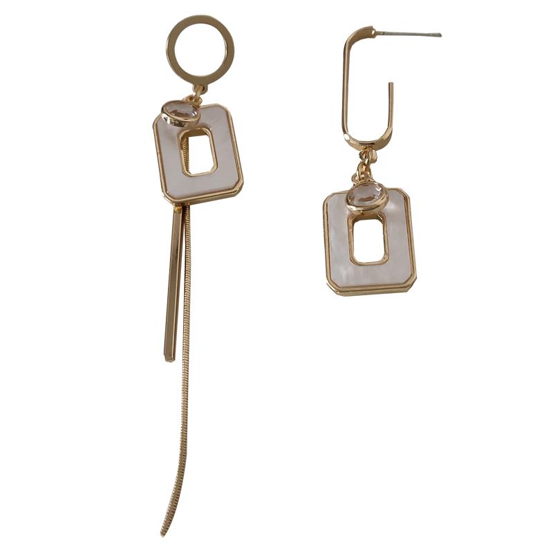 Kolczyki ze srebra próby 925, modne, wyraziste kolczyki, asymetryczne kolczyki w kolorze złotym dla dziewczynek, prezentów dla kobiet