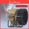 Pin Leather Canvas And Mens Buckle Belt Sturdy Versatile Extended Length Ideal For Military Training And Students