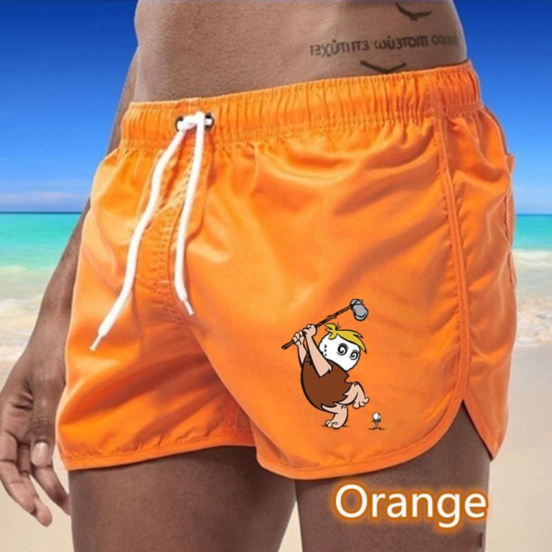 

BBK-48 2025 Summer Men s Quick-Drying Swim Trunks Sports Pants Swimwear Beach Shorts Jogging Shorts S оранжевый