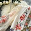 Floral Summer Dress Women Slim Waist Bandage Temperament Robe Femme  Vestidos De Mujer Vintage Elegant Maxi Dresses 27w921