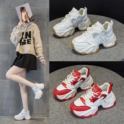 9982 Leder High-Top Schuhe Kinder neue vielseitige Frühling und Herbst Plateau Sport- und Freizeitschuhe