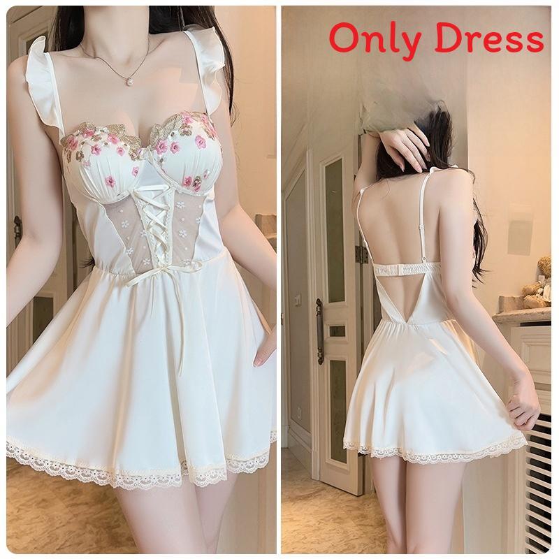Satin Sleepwear Set With Deep V Neck And Bust Padding For Relaxing Nightwear For Women