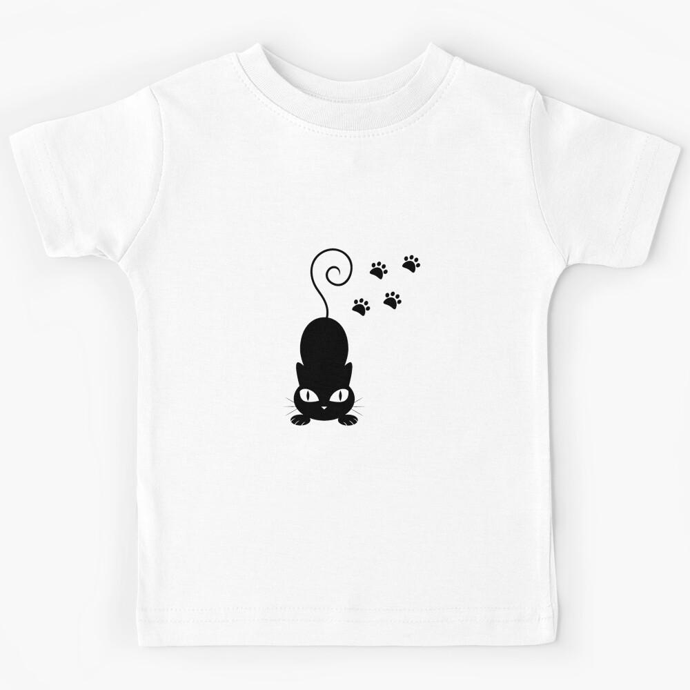 Black Cat Kids T-Shirt 150