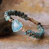 Water Drop Shaped Lapis Lazuli Natural Stone Hand Woven Winding Bracelet Adjustable Bracelet