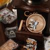 40pcs/pack lace coffee series creative retro aesthetic PET stickers DIY diary handmade scrapbook decorative stickers