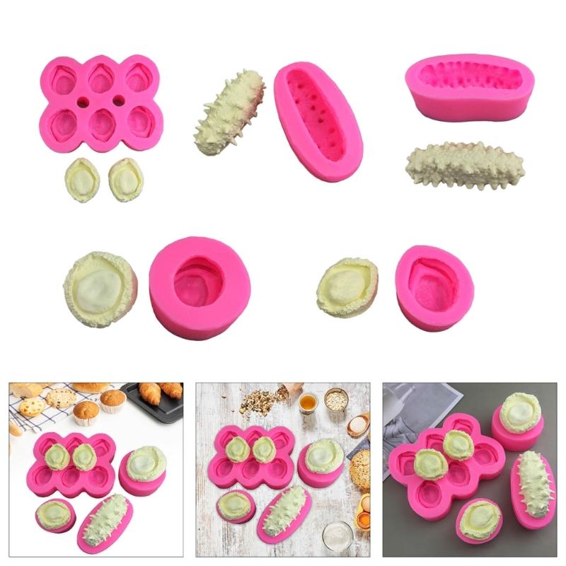 Fondant Molding Tool Flexible Silicone Cake and Cupcake Decorating Mold Cucumber/Abalone Shaped Dessert Making Mold