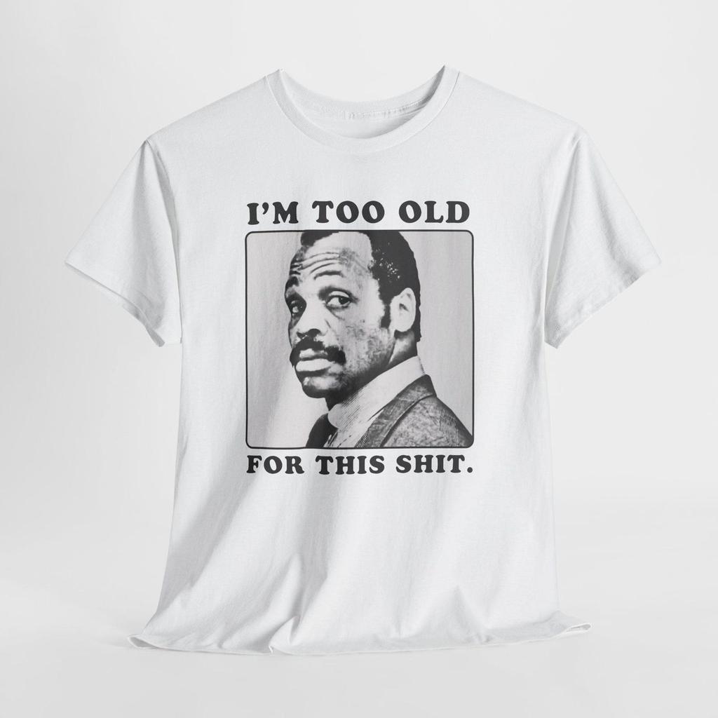 Roger Murtaugh is Too Old For This Logo Men's White Gray Light Blue Tees T-Shirt Size S-5XL