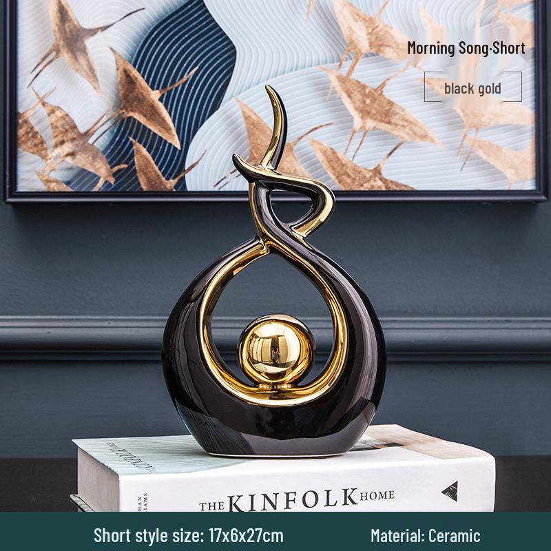 European Ceramic Time Flies Ornament: Elegant Art Decor for Home or Office