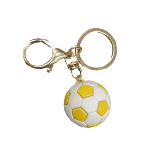 Keychain Pendant, Football Design Key Ring with Lobster Clasp, Thickened Metal Keychain for Backpack Bag Handbag жёлтый