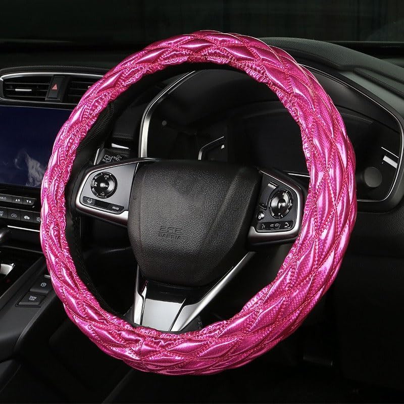 

Steering Wheel Cover for Cars, Steering Wheel Cover, Leather, Steering Wheel Protection, Protective Cover, One Size розовый