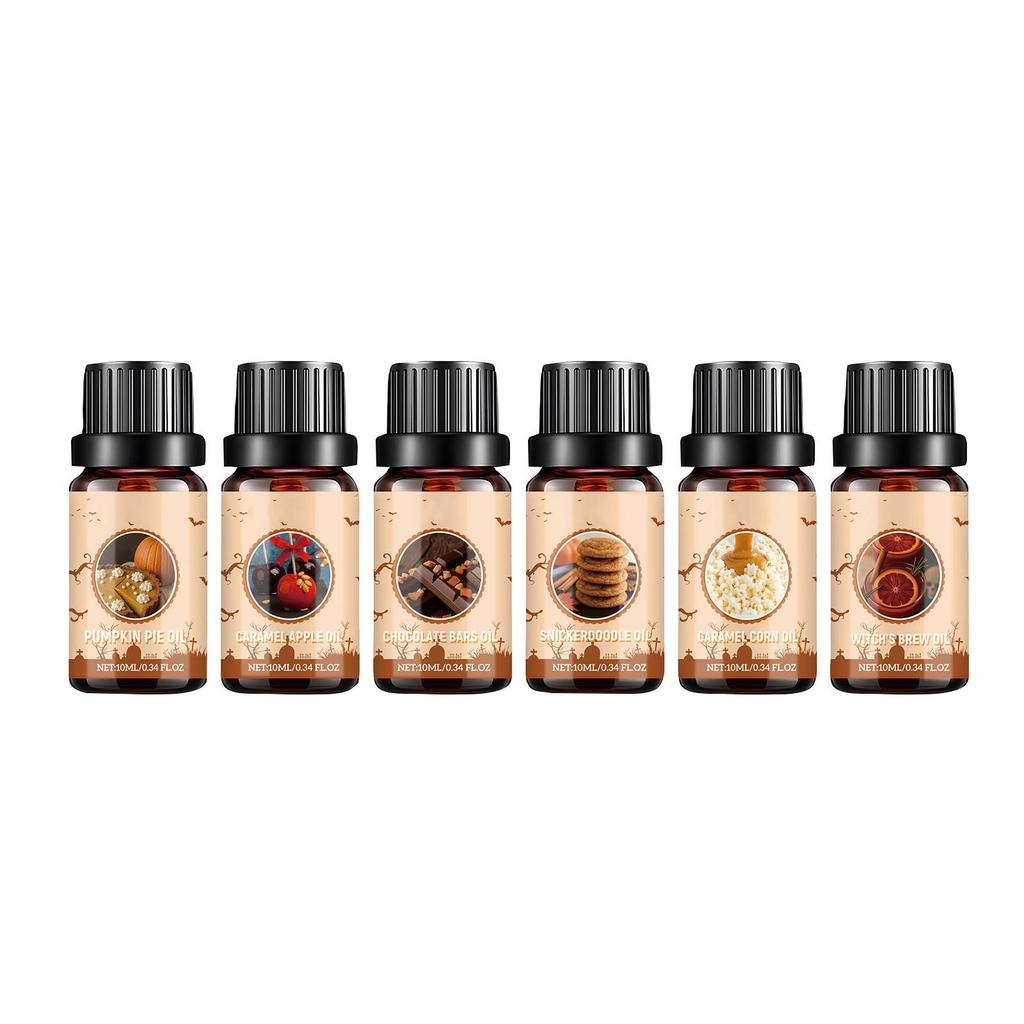 Set Ulei Ser pentru Festival, Difuzor Ulei Ser, Săpun Lumânare Ulei de Aromaterapie DIY Potrivit pentru Camera de Zi, Petrecere și Cadouri, 10ml*6buc