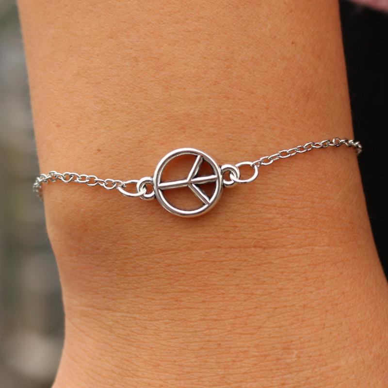 Charm Bracelets For Men Women Retro Zircon Link Chain Bracelet Bangle Cross Heart Handcuff Love Peace Eye Valentine's Day Gift