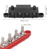 DC 12V-48V 250A Bus Bar Terminal Battery Power Distribution Block With Cover M8 Screw 4 for Automobile Boat RV Truck  2Pcs
