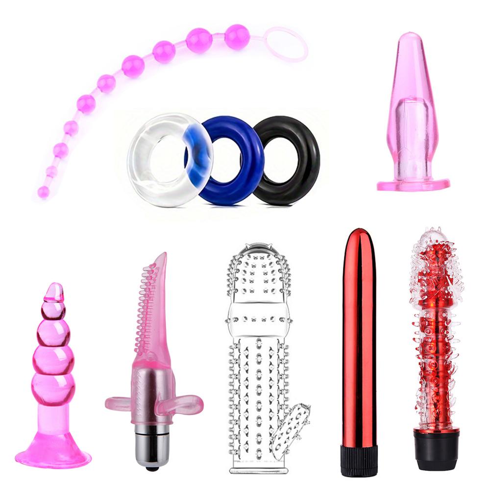 10PCS BDSM Set Butt Plug Anal Plugs Penis Ring Sex Toys for Women Man