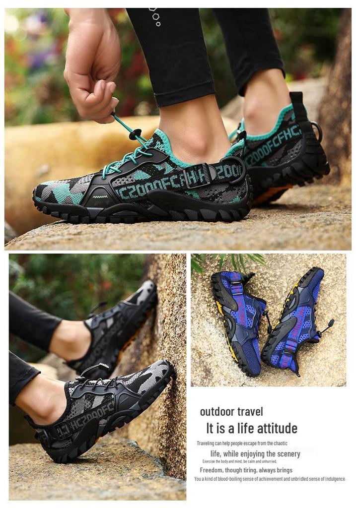 Men's Trekking Flyknit Outdoor & Beach Shoes - Casual, Off-road, and Wading Footwear