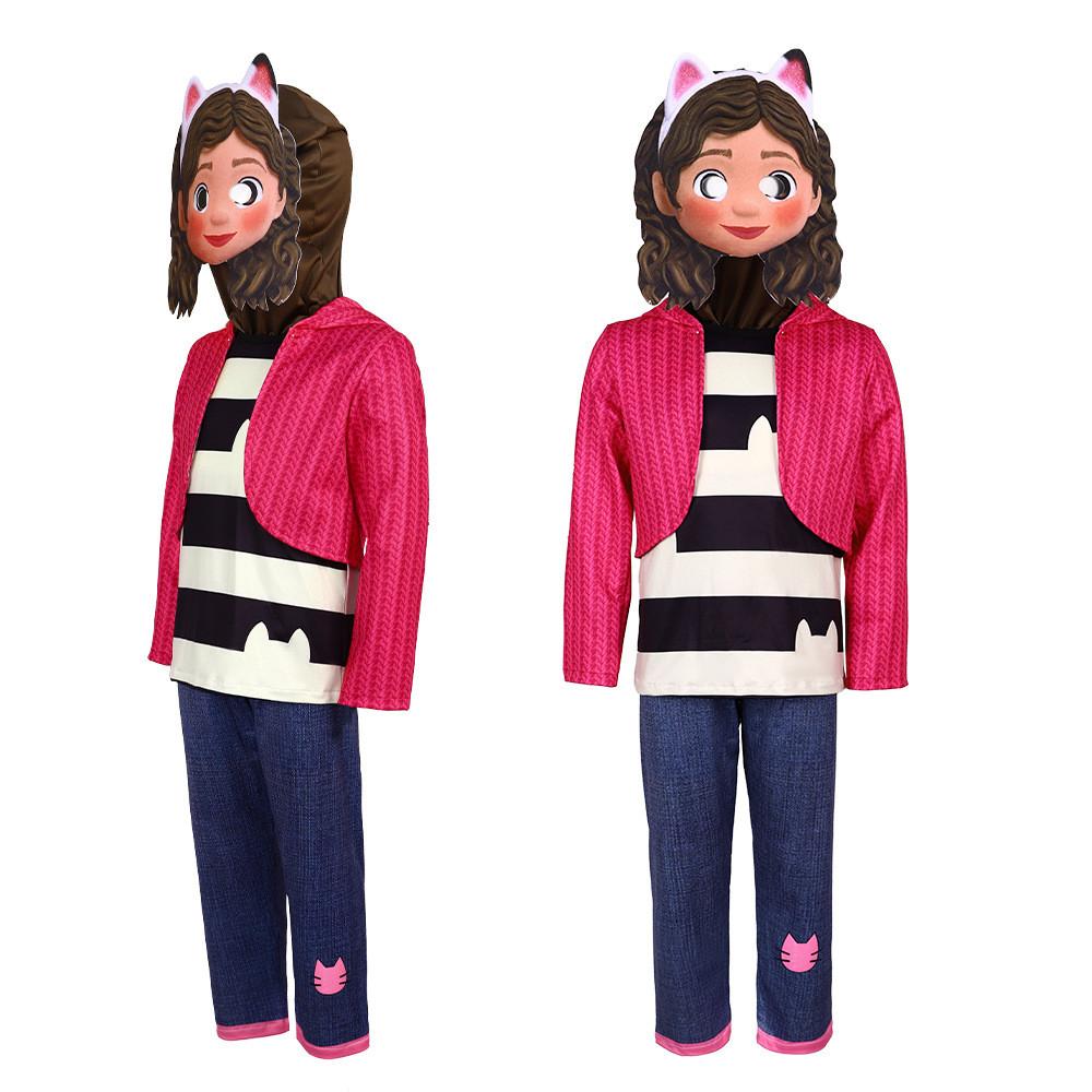Dollhouse Gabbys Cosplay Costume Jumpsuit Children Stage Performance Halloween