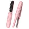 Korean Portable Ionic Hair Straightening & Curling Comb - Dual Purpose Wireless Set