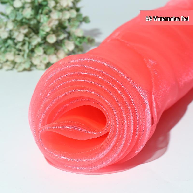 Slightly Stiff Sparkling Organza Gauze Fabric for Wedding & Evening Gowns