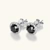 6mm Black Round Halo Moissanite Stud Earrings for Women Men Original 925 Sterling Silver D/VVS1 Diamond Luxury Jewelry With GRA